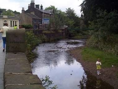 Picture of Pendle Water, looking towards Gisburn