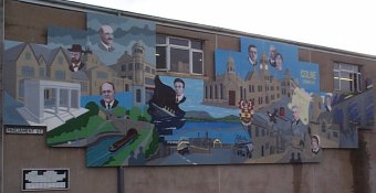 Picture of Kirkbride "Colne 2000" Mural on Parliament Street - click to enlarge.