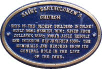 Plaque outside of St Bartholomew's Church - click here for larger picture