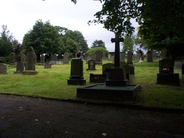 Picture of Quaker graveyard above Trawden.