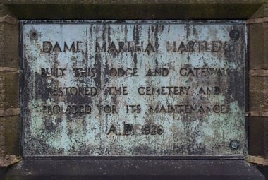 Picture of plaque on Quaker graveyard above Trawden.