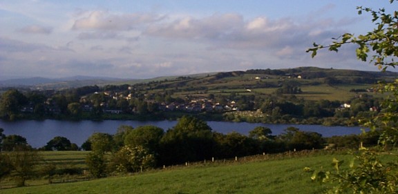 Picture of Foulridge over Lake Burwain taken from Red Lane, Colne - 27 June 1998, 20:00.