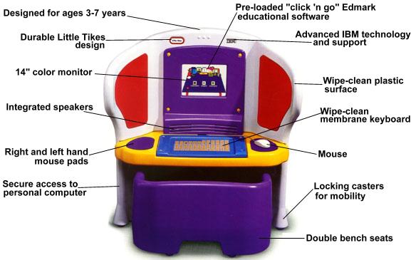 little tikes ibm computer desk